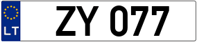 Trailer License Plate